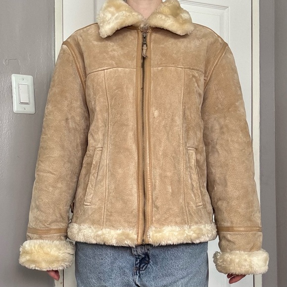 Tan Faux Fur Lined Jacket - Picture 1 of 2